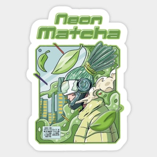 Neon Matcha Sticker